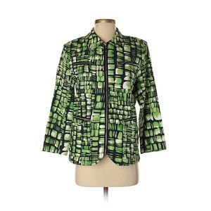 Toni Morgan Jacket Blazer Zip Up Small Green